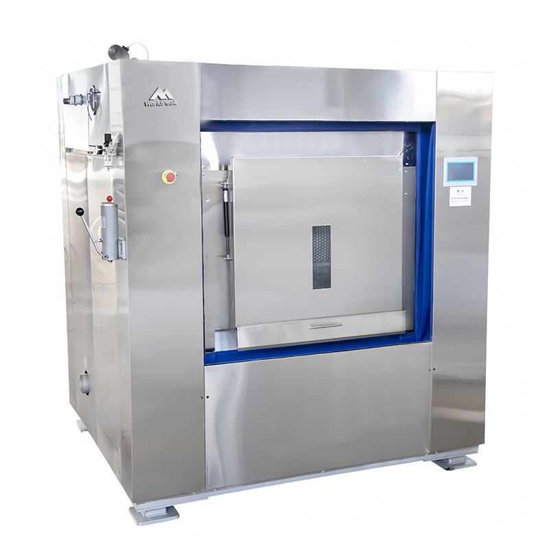 Máquina de lavar e centrifugar com barreira higiénica para uso médico, com capacidade de 100 kg